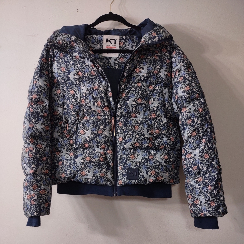 Kari Traa Birds and Flowers Down Filled Puffer, Size Small